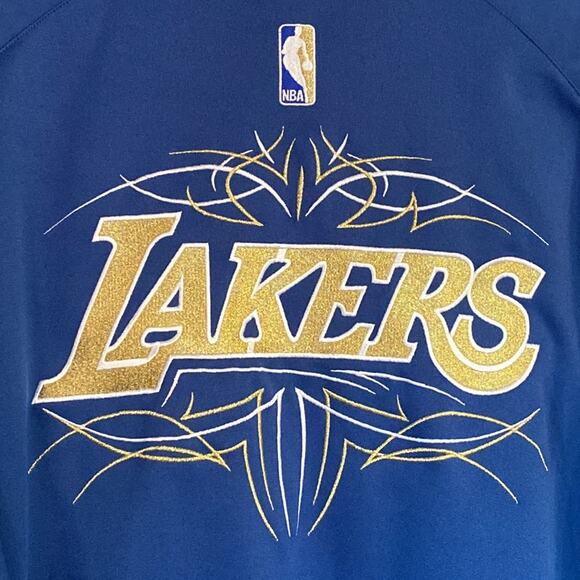 Rare Vintage Adidas NBA LA Lakers Blue/White/Gold Kobe Jacket - Picture 5 of 6